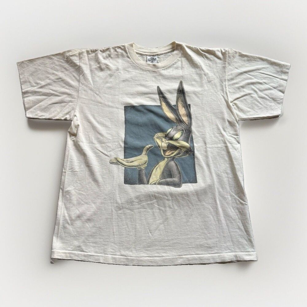 Vintage 1991 Single Stitch Bugs Bunny Large Print Acme T Shirt L/XL